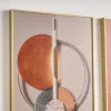 3 Pieces Modern Geometric Abstract Wall Decor Set Canvas Print with Frame Living Room