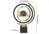 Modern Abstract Metal Black & Gold Globe Ornament Sculpture Decor with Rectangle Stand