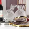 Luxury Tumbler Wine Decanter 360 Rotating Hand-Carved Diamond Creative Spin Decanter