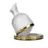 Luxury Tumbler Wine Decanter 360 Rotating Hand-Carved Diamond Creative Spin Decanter