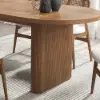 Fluve 160 - 200 cm Extendable Oval Walnut Dining Table, Seats 4-6