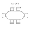 Fluve 160 - 200 cm Extendable Oval Walnut Dining Table, Seats 4-6