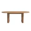 Fluve 160 - 200 cm Extendable Oval Walnut Dining Table, Seats 4-6