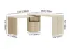 Modern 152 cm L-Shaped Whitewash Office Desk with Drawers, Rotating Design