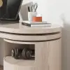 Modern 152 cm L-Shaped Whitewash Office Desk with Drawers, Rotating Design