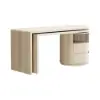Modern 152 cm L-Shaped Whitewash Office Desk with Drawers, Rotating Design