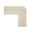 Modern 152 cm L-Shaped Whitewash Office Desk with Drawers, Rotating Design