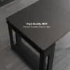 Modern 180 cm Extendable Black Wood Dining Table with Sideboard, Seats 2-4