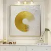 Picture of 3D Modern White Gold Wall Decor Art Textured Canvas Oil Painting with Frame Living Room