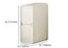 Modern Narrow Off-White 2-Drawer Bedside Table with PU Leather