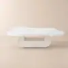 129 cm Oval Sintered Stone Coffee Table with Storage – White