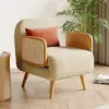 71 cm 1-Seater Cotton & Linen Convertible Sleeper Chair