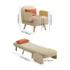 71 cm 1-Seater Cotton & Linen Convertible Sleeper Chair