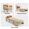 71 cm 1-Seater Cotton & Linen Convertible Sleeper Chair