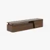 Fero 180 - 280 cm Extendable TV Unit with 3 Drawers – Engineered Wood – Minimalist Walnut Rectangle