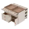 Chanor 1200 mm W Champagne Walk in Wardrobe Island 12 Drawers Dresser Chest Jewellery Storage