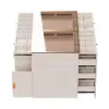 Chanor 1200 mm W Champagne Walk in Wardrobe Island 12 Drawers Dresser Chest Jewellery Storage