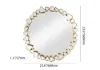 600mm Modern Large Gold Round Pebble Wall Mirror Decor with Geometric Frame Living Room