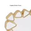 600mm Modern Large Gold Round Pebble Wall Mirror Decor with Geometric Frame Living Room