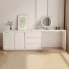 Arem Modern Retractable Dressing Table with Drawers & Storage