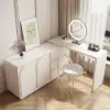 Arem Modern Retractable Dressing Table with Drawers & Storage