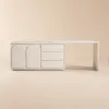 Arem Modern Retractable Dressing Table with Drawers & Storage