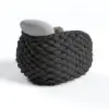 Picture of Cocaro Outdoor Aluminium & Rope Weave Swivel Lounge Chair in Dark Grey