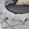 Cocaro Outdoor Aluminium & Rope Weave Swivel Lounge Chair in Grey