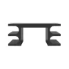 Modern 163 cm Rectangular Black Writing Desk with Storage