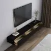 Mid Century 79" Floating TV Stand with 3 Drawers