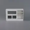 Farmhouse 119 cm White Wood Sideboard with Extendable Top & Cabinets