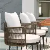 Grida 9-Piece Outdoor Teak & Resin Rattan Rectangular Dining Set with 8 Chairs