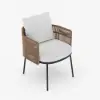 Grida 9-Piece Outdoor Teak & Resin Rattan Rectangular Dining Set with 8 Chairs