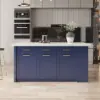 1830mm Large Blue Kitchen Island with Storage Modern Kitchen Cabinet