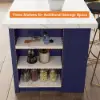 1830mm Large Blue Kitchen Island with Storage Modern Kitchen Cabinet