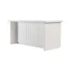 Modern 183 cm Wood Kitchen Island with Drawers & Cabinets, White