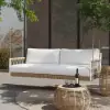 Ropipe Outdoor Aluminium & Rope Weave 2-Seater Swing Sofa in White