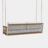 Ropipe Outdoor Aluminium & Rope Weave 2-Seater Swing Sofa in White