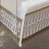 Ropipe Outdoor Aluminium & Rope Weave 1-Seater Swing Sofa in White
