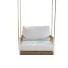 Ropipe Outdoor Aluminium & Rope Weave 1-Seater Swing Sofa in White
