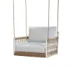 Ropipe Outdoor Aluminium & Rope Weave 1-Seater Swing Sofa in White