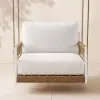 Ropipe Outdoor Aluminium & Rope Weave 1-Seater Swing Sofa in White