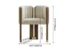 Picture of Velvet Upholstered Channel Tufted Barrel Accent Chair with Wooden Legs – Beige