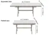 7-Piece Outdoor Extendable Dining Set with 6 Rope Weave Chairs in White(160 - 210 cm)
