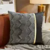 450mm x 450mm Modern Black & Gold Throw Pillow Cover Silk Cushion Protector