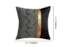 450mm x 450mm Modern Black & Gold Throw Pillow Cover Silk Cushion Protector