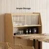 Farmhouse 180 cm Extendable Rectangular Natural Dining Table with Sideboard, Seats 4-5