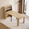 Farmhouse 180 cm Extendable Rectangular Natural Dining Table with Sideboard, Seats 4-5