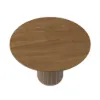 Japandi 80 cm Round Walnut Wood Dining Table, Seats 2