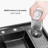 Drop-in Kitchen Sink Workstation With High-pressure Cup Washer Stainless Steel in Black
